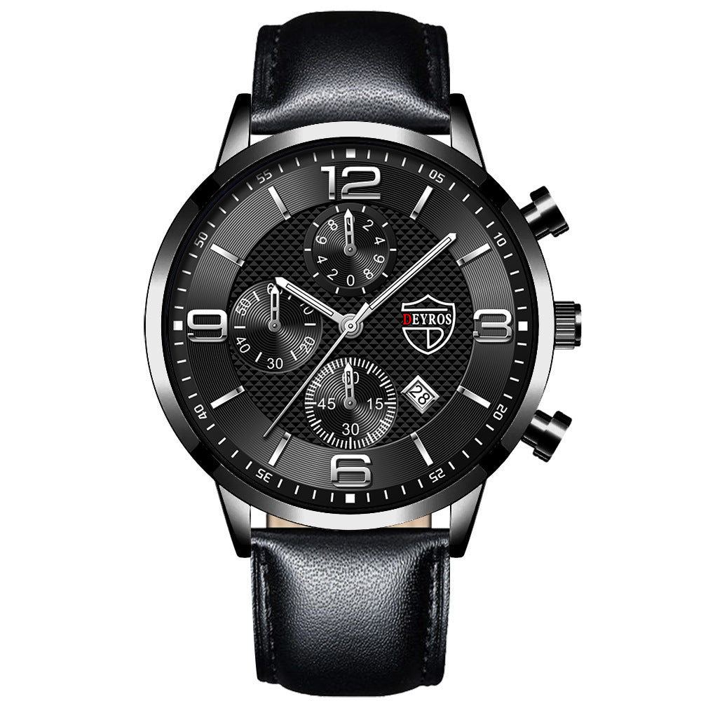 Men's Simple & Stylish Luminous Quartz Watch With Calendar - Timekeeping Elegance with a Modern Touch