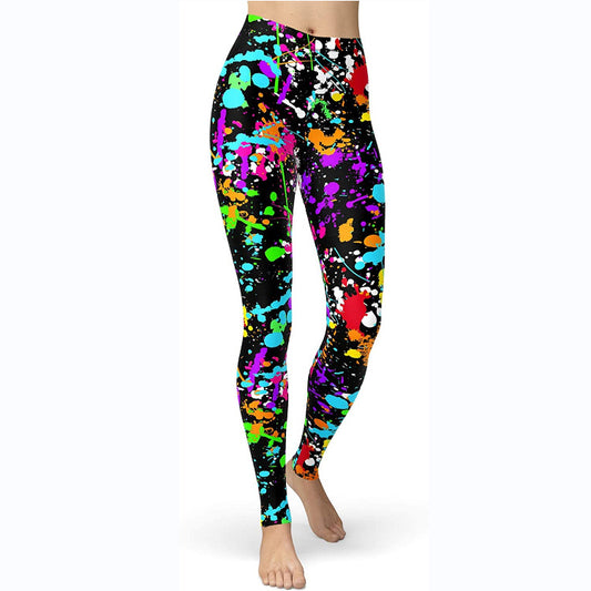 Multi-color Printing Slim Fit Hip Raise Slimming Plus Size Running Yoga Fitness All Sports Leggings For Women