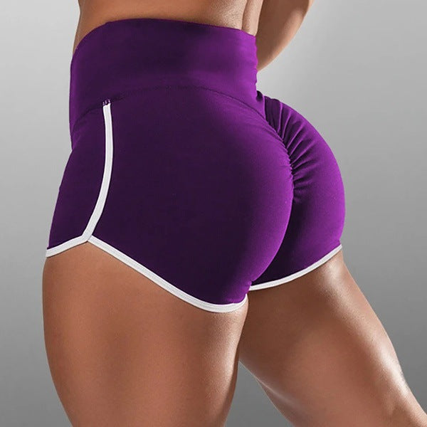 Female High-Waist Buttocks Yoga Running Gym Shorts