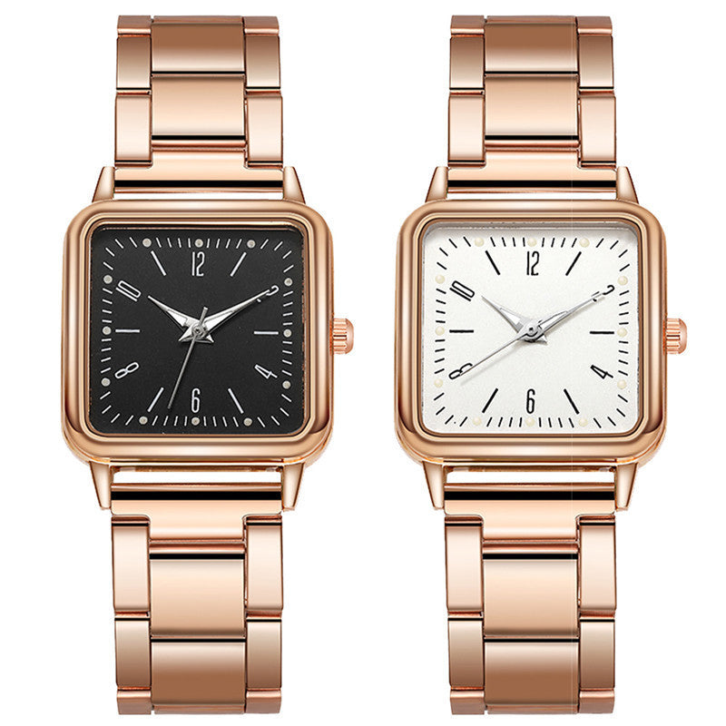 Sophisticated Square Casual Quartz Frosted Belt Watch: Stylish Minimalism with Luminous Functionality