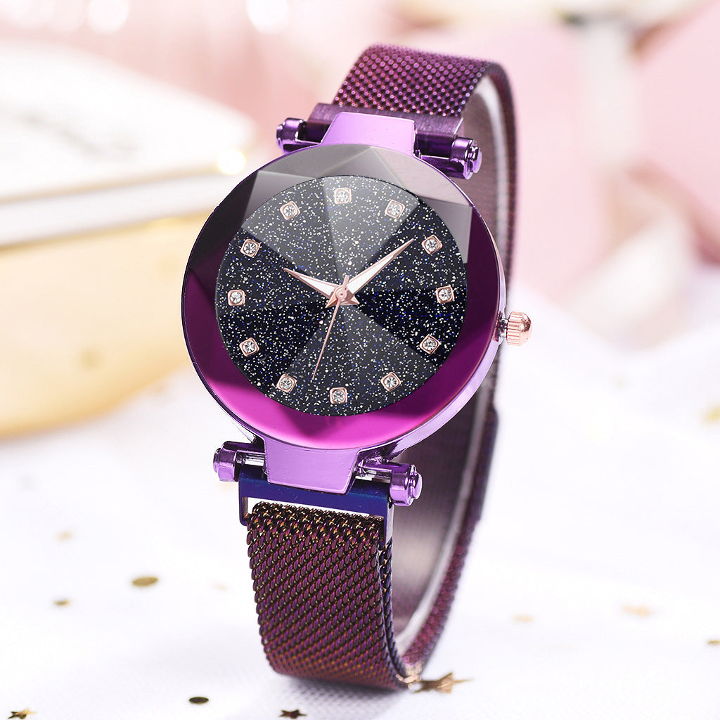 Dazzling Square Diamond Starry Sky Women's Watch Set: Elegance Meets Fashion