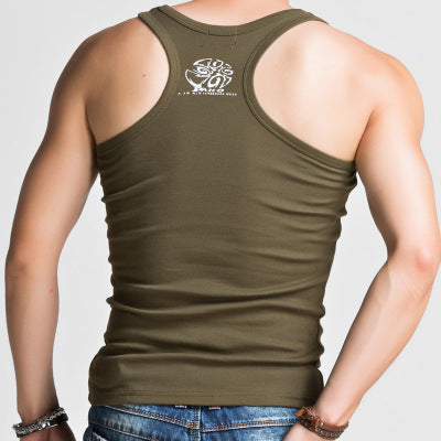 Men's Cotton Stretch Vest Slim Fitness Sports Gym Vest