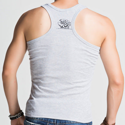 Men's Cotton Stretch Vest Slim Fitness Sports Gym Vest