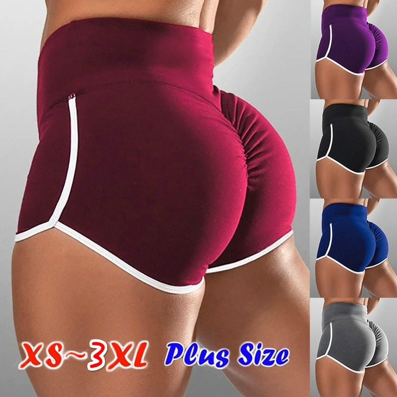 Female High-Waist Buttocks Yoga Running Gym Shorts