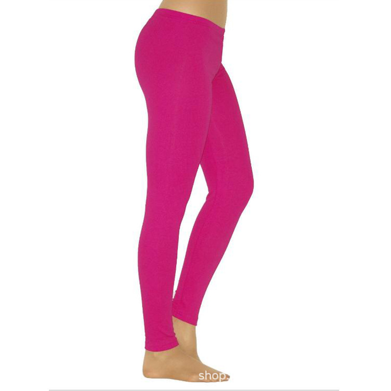 Women's Solid Color Leggings Stretch Nine-Point Leggings