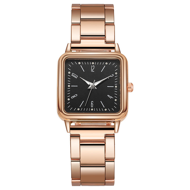 Sophisticated Square Casual Quartz Frosted Belt Watch: Stylish Minimalism with Luminous Functionality