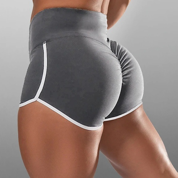 Female High-Waist Buttocks Yoga Running Gym Shorts