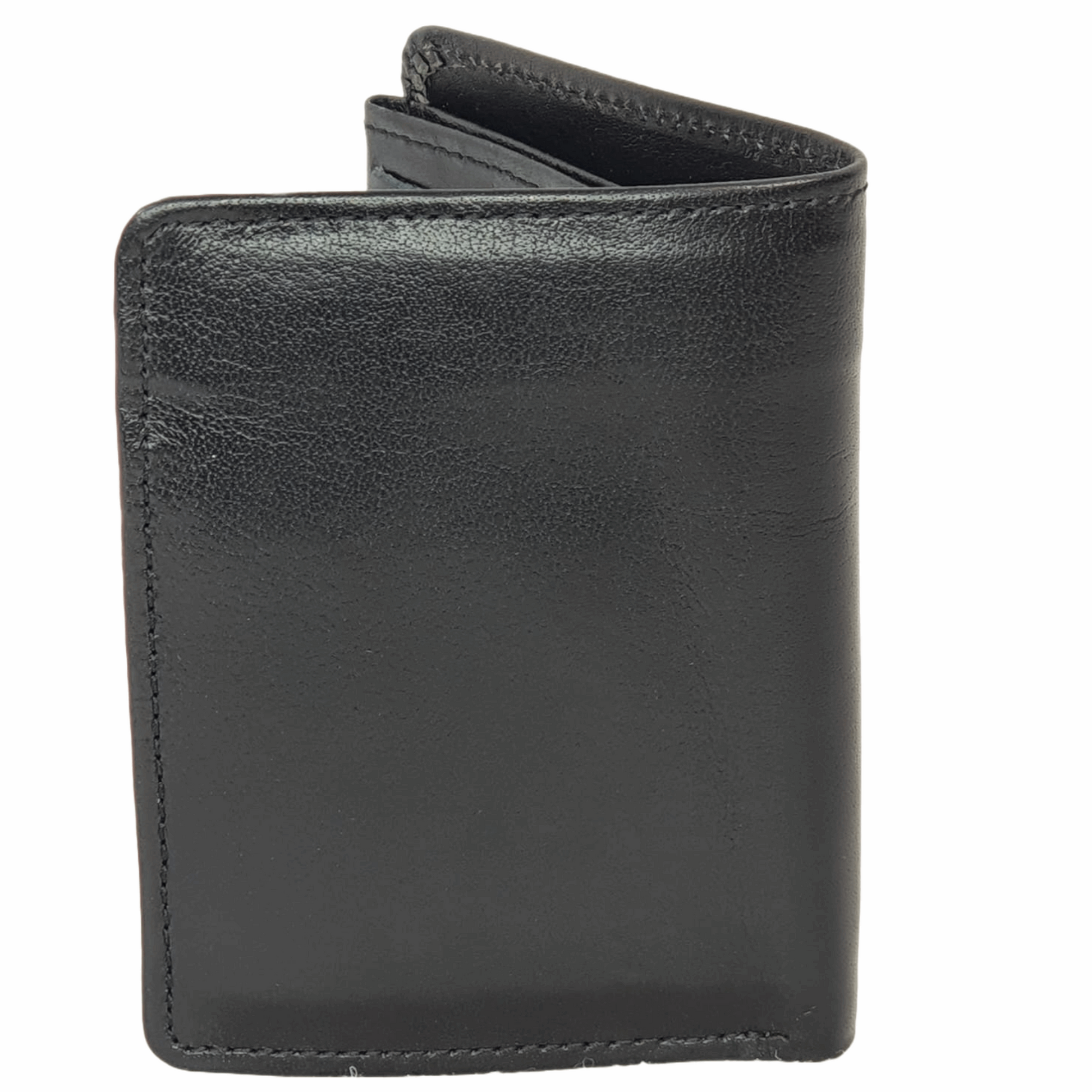 Real chow-hide Leather Wallet For Men Tri-fold wallet with Coin Pocket