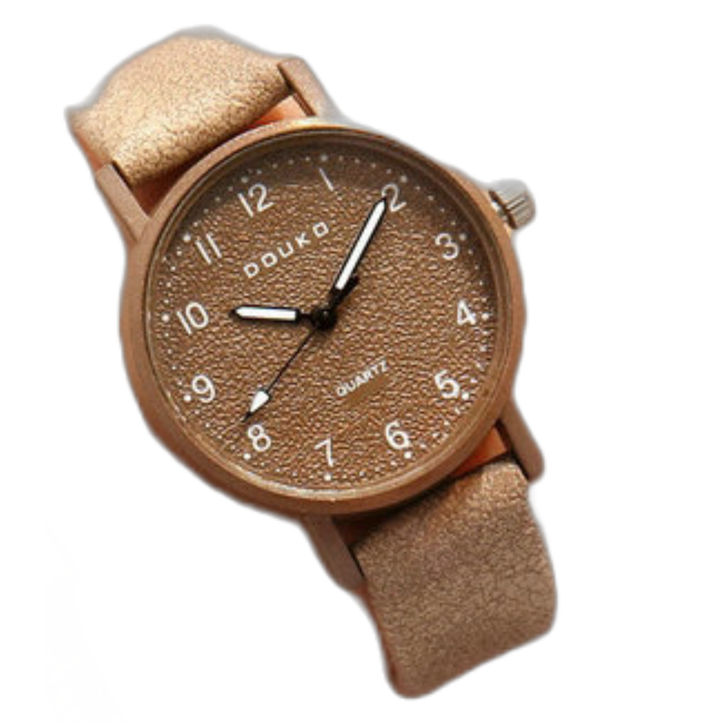 Ladies Women Fashion Vintage Frosted Stone Pattern Leather Strap Watch