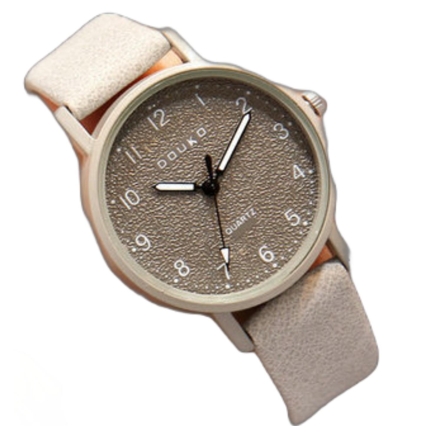 Ladies Women Fashion Vintage Frosted Stone Pattern Leather Strap Watch