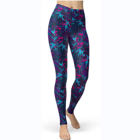 Multi-color Printing Slim Fit Hip Raise Slimming Plus Size Running Yoga Fitness All Sports Leggings For Women