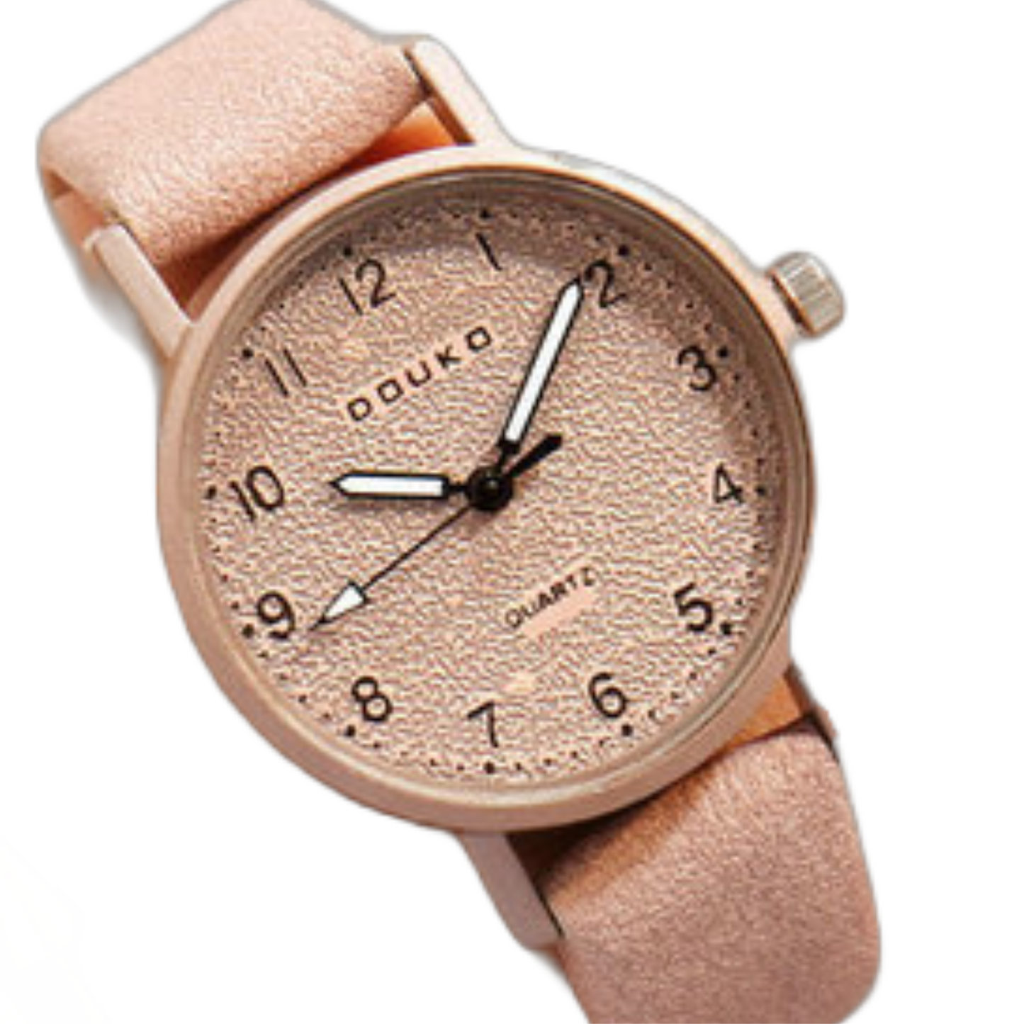 Ladies Women Fashion Vintage Frosted Stone Pattern Leather Strap Watch