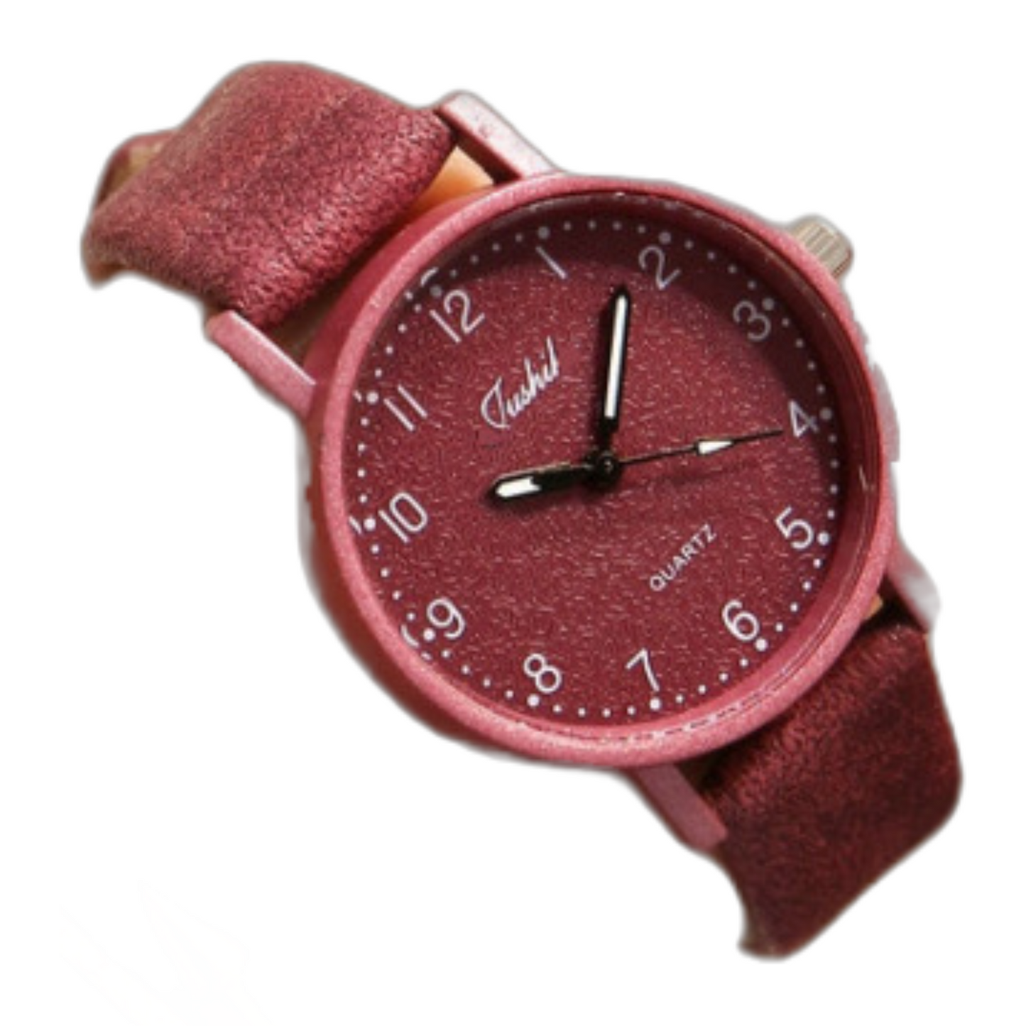 Ladies Women Fashion Vintage Frosted Stone Pattern Leather Strap Watch