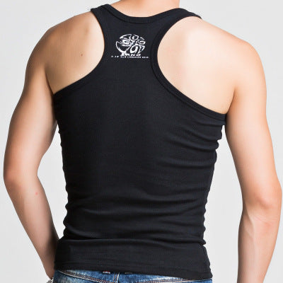 Men's Cotton Stretch Vest Slim Fitness Sports Gym Vest