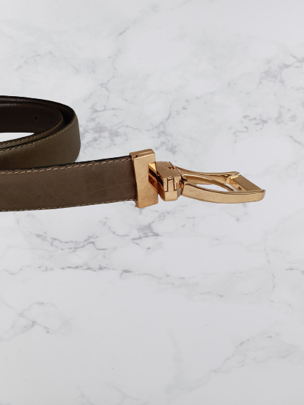 Real cowhide Leather Belt, Double Sided Leather Belt for Casual and Party wear, Brown