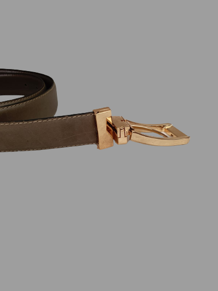 Real cowhide Leather Belt, Double Sided Leather Belt for Casual and Party wear, Brown