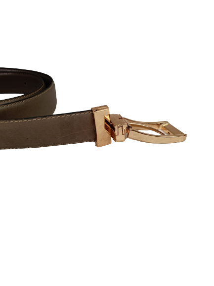 Real cowhide Leather Belt, Double Sided Leather Belt for Casual and Party wear, Brown