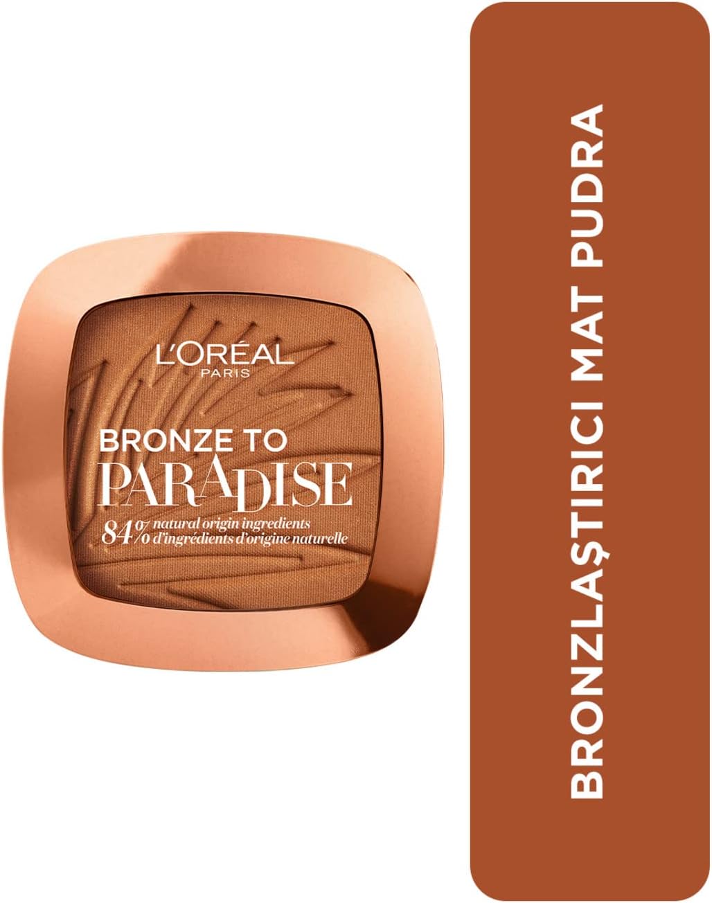 L'Oreal Paris Bronzer - Back To Bronze Matte Bronzing Pressed Powder, Shimmer Free, Medium, Compact Case